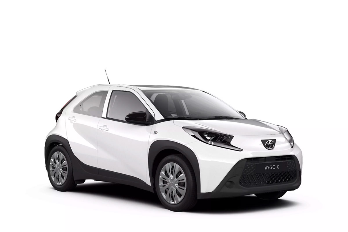 Bild zeigt den Toyota Aygo X Play von Vorne