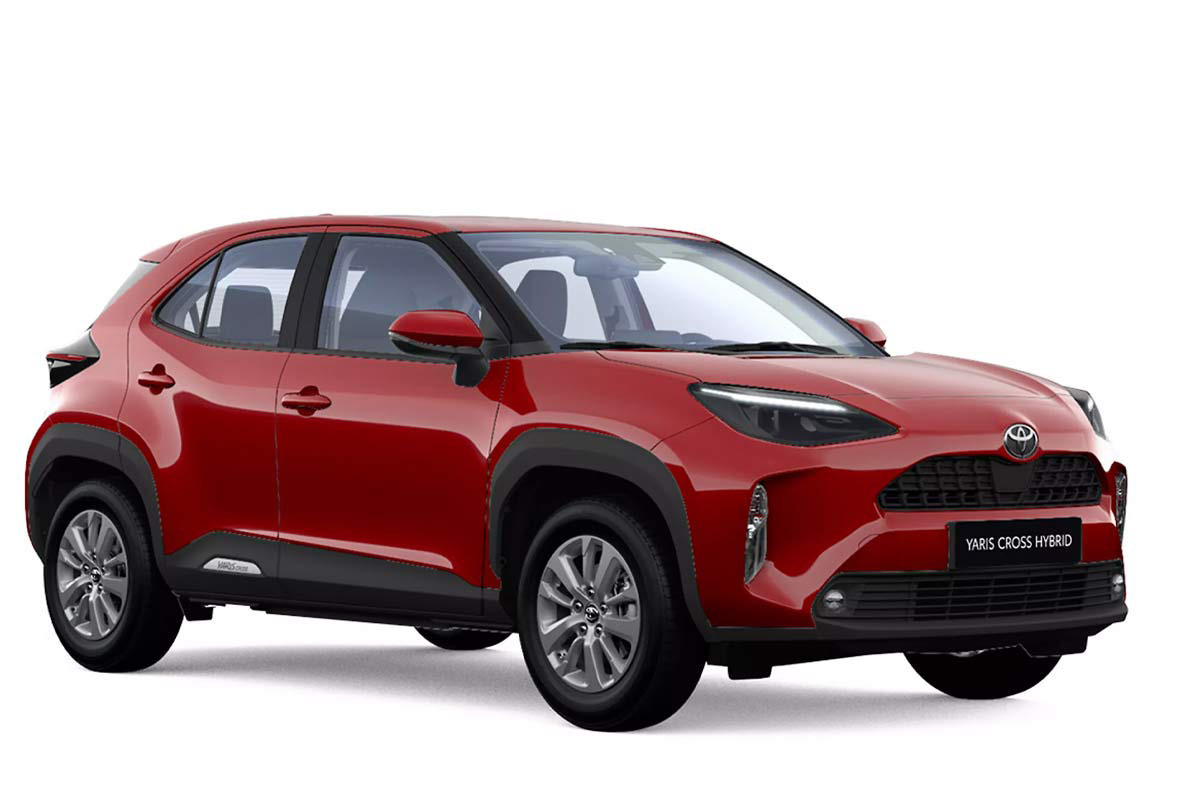 Bild zeigt den Toyota Yaris Cross in Rot